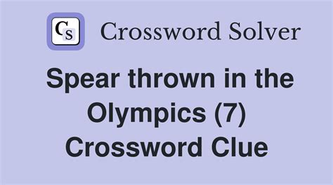 spear crossword clue